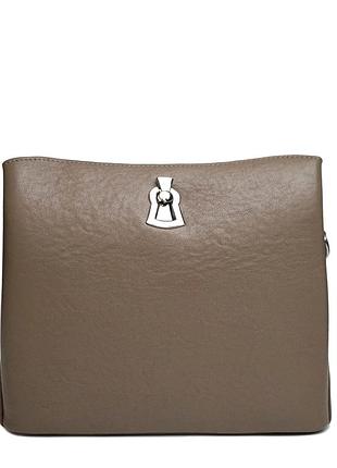 Сумочка красива жіноча натуральна шкіра бежевий арт.6715 beige (54)