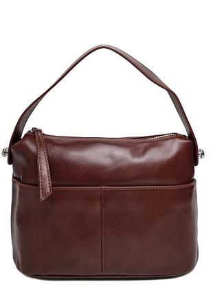 Сумка через плечо женская натуральная кожа коричневый арт.9908 brown (китай)
