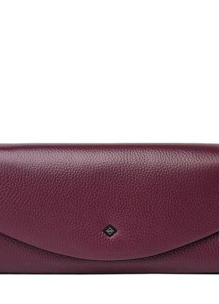 Місткий жіночий шкіряний гаманець бордовий арт.515b-189 wine red balisa (541)