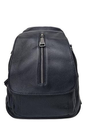 Модный женский рюкзак натуральная кожа черный арт.2222 black (китай)