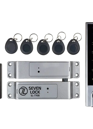Беспроводной биометрический комплект контроля доступа seven lock sl-7708f
