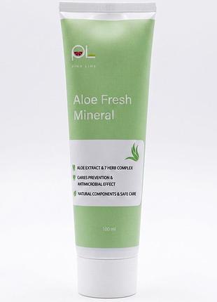 Профилактическая зубная паста aloe fresh mineral для укрепления эмали и десен, 100 мл