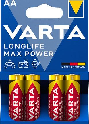 Элемент питания varta max t./longlife max power aa alkaline bli 4