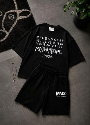 Комплект оверсайз шорти+футболка maison margiela xl