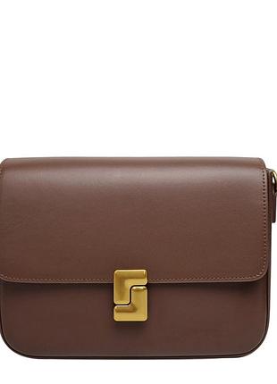 Жіноча сумка крос-боді натуральна шкіра коричневий арт.8158 brown (54)