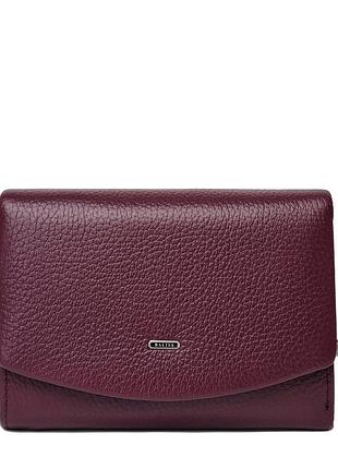 Женский кожаный небольшой кошелек бордовый арт.715b-189 wine red balisa (китай)