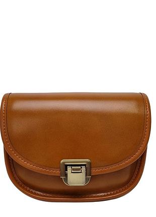 Сумка женская кросс-боди натуральная кожа рыжий арт.77138 l.brown (китай)