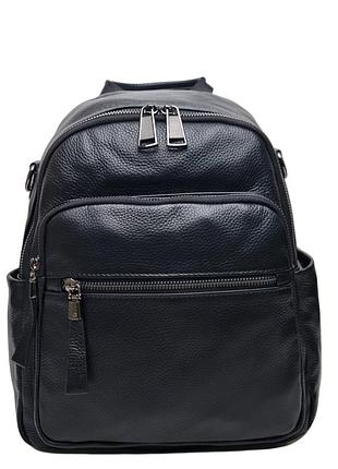 Рюкзак городской женский натуральная кожа черный арт.8506 black (китай)