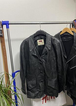 Шкіряне пальто плащ max real leathers шкіра куртка кожа 3