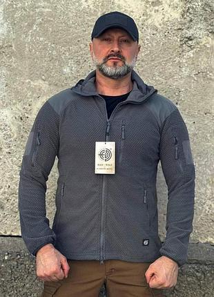 Кофта флисовая *соты**han-wild* grid fleece серая