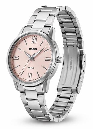 Жіночий годинник 7рожевим циферблатом та сталевим браслетом