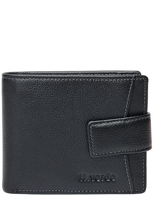 Чоловіче портмоне чорне натуральна шкіра арт.203-1 black helen verde (54)