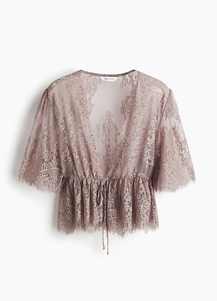 Кружевной топ h&m edition lace top - s