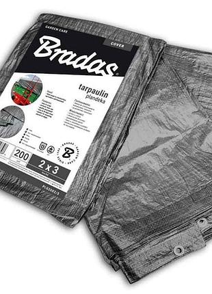Тент 2х3м сірий 200гр/м2 високої міцності gray plg2002/3 тм bradas
