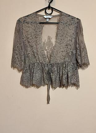 Кружевной топ h&m edition lace top - s 3