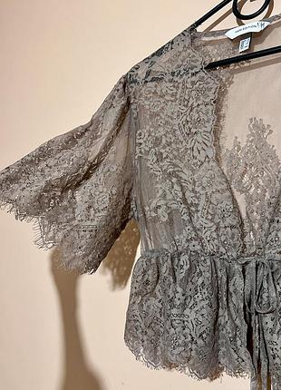 Кружевной топ h&m edition lace top - s 7