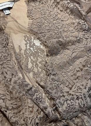 Кружевной топ h&m edition lace top - s 9