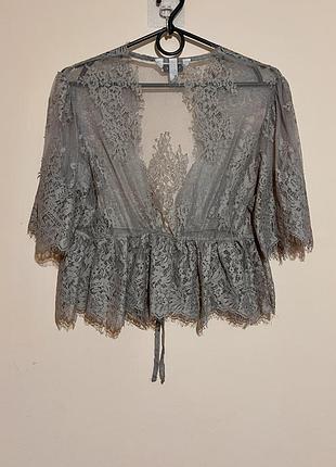 Кружевной топ h&m edition lace top - s 6