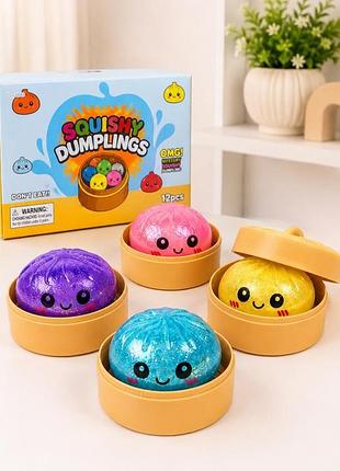 Сквиш пельмень антистресс dumpling squishies гигант