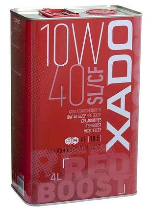 Масло моторне напівсинтетичне sl/cf, red boost 10w-40 4л тм xado