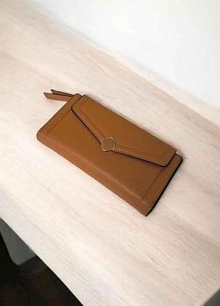 Кошелек женский м.1039l коричневый экокожа тм sp