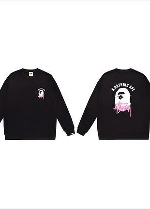Мужской свитшот stussy x bape