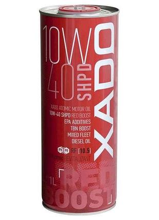 Масло моторне напівсинтетичне atomic oil 10w-40 shpd red boost, ж/б 1л тм xado