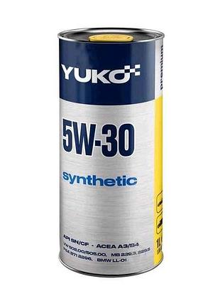 Масло моторное синтетическое жббанка synthetic 5w-30 api sn/cf 1л тм yuko