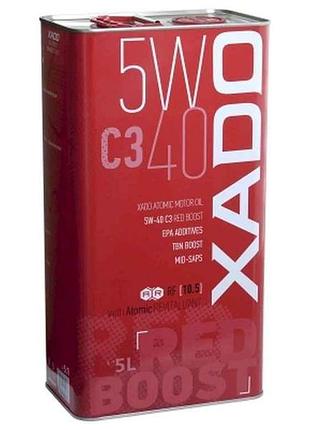 Масло моторне синтетичне c3 red boost, ж/б 5w-40 5 л тм xado