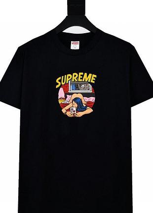 Мужская оверсайз футболка supreme