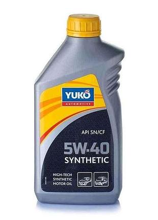 Масло моторное синтетическое synthetic 5w-40 api sn/cf 1л тм yuko