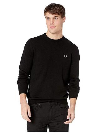 Стильний чоловічий джемпер fred perry у класичному чорному кольорі