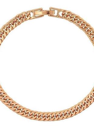 Браслет позолота 18k «ланцежок плетения кобра» размер 18см х 5мм (288141) тм xuping