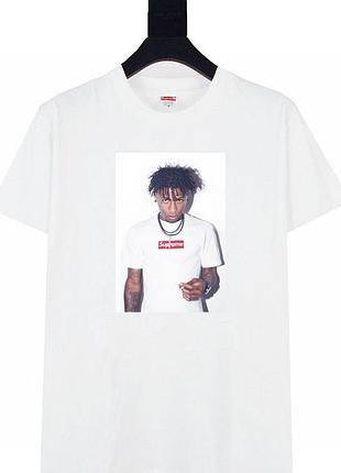 Мужская оверсайз футболка supreme