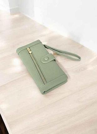 Кошелек женский м.3650l оливковый экокожа тм sp