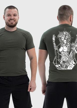 Мужская тактическая футболка с принтом sunset goons девушка с винтовкой и тепловизором праздника, хаки