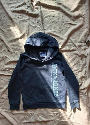 Худи jack &amp; jones оригинал темно-синяя толстовка с капюшоном