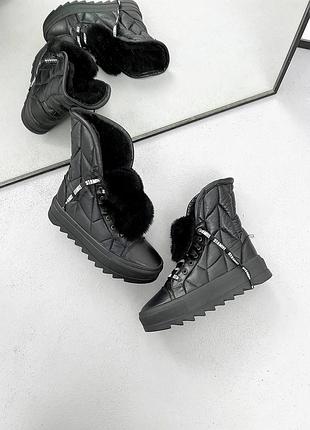 3829 зимние ботинки дутики