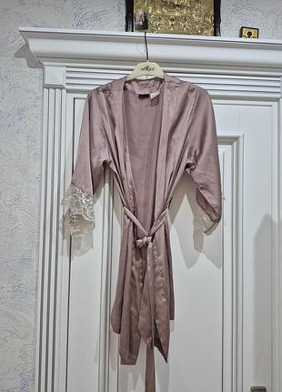 Домашний халат с кружевом h&amp;m