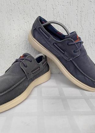 Суперлегенькие мокасини текстильние skechers air cooled, memory foam р.42