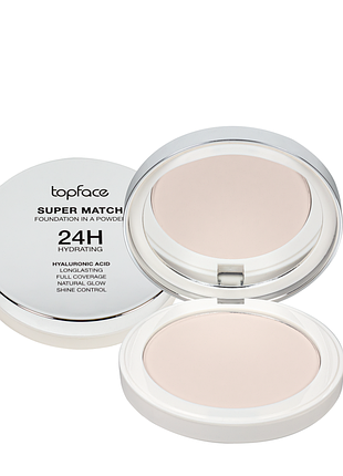 Пудра для обличчя topface super match foundation зволожуюча 10 г, 01 light porcelian