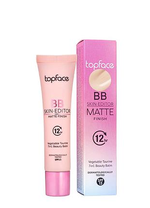 Тональный вв крем topface skin editor matte finish с spf15, no 01 светло- нюдовый daily skin care