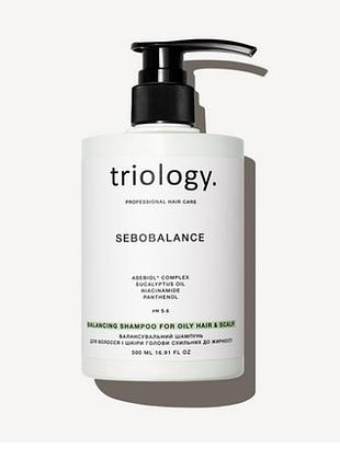Шампунь для жирного волосся балансуючий triology sebobalance 500 мл