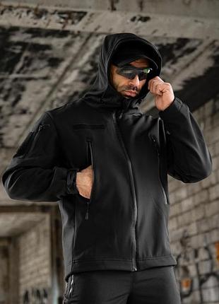 Тактическая куртка softshell masad черная 5
