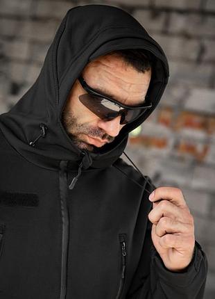 Тактическая куртка softshell masad черная 7