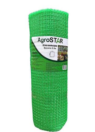 Сітка вольєрна 12*14"agrostar"0.5*100 м (зелена)