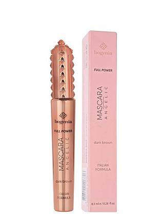 Туш для вій подовжувальна коричнева bogenia mascara angelic dark brown, 8.5 мл (bg903(002))