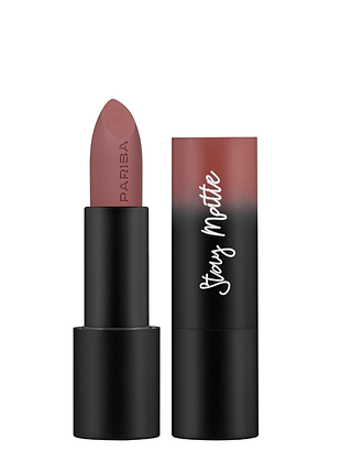 Помада для губ матова parisa cosmetics stay matte l-08, 201 mauve кавова