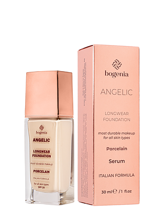 Тональна основа bogenia angelic longwear foundation bg605 30 мл, 001 porcelain