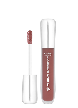 Зволожуючий блиск для губ parisa cosmetics hydro shine lip gloss (phl-06), 04 spicy brown темно-бежевий daily skin care